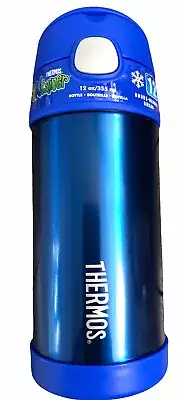 Thermos FUNtainer Vacuum Insulated Thermos Bottle For Kids 12 oz (BLUE) - NEW