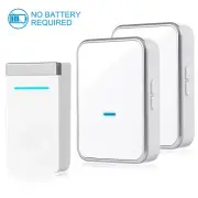 [Extra Lound] Self Powered Wireless Doorbell Chime Kit with LED for Home Office