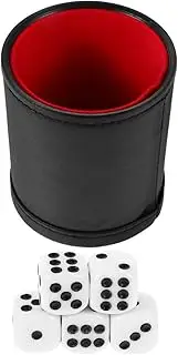 Generic Dice Cup Dice Tray for Rolling Dice Shaker Cup Se Dice Accessories Board Games Accessories Dices Shake Container Dices Game Part Felt Linning Dice Shaker Dice Game Black Plastic
