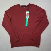 Buffalo David Bitton Sweater Mens XL Red Lightweight Viscose Blend Soft NWT