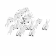 A ● 15 Pcs Silver Tone 14mm Length Female Spade Crimp Terminal Connectors