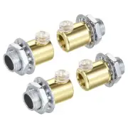 Metal Cable Glands Cord Grips Screw Lock Electrophoretic Gold 4Pcs