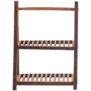Mini Bread Shelf Pretend Play Toy Tiny Flower Miniature Storage Bedside Table