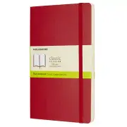 Moleskine Scarlet Red Notebook Office/Student Journal L Classic Plain Soft Cover