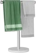 Towel Rack,T Shape Freestanding Towel Racks for Bathroom,Organizer Countertop Hand Towels Stand,Kitchen Vanity Marble Plinth Towel Holder,304 Stainless Steel Towel Bar