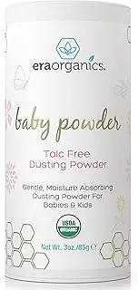 Talc Free Baby Powder 90ml USDA Certified Organic Dusting Powder by Honeybuns Non-GMO, Cruelty Free, Natural and Organic Baby Products.