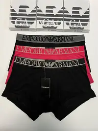 在飛比找Yahoo!奇摩拍賣優惠-EMPORIO ARMANI秋冬男士莫代爾純棉平角內褲中腰單