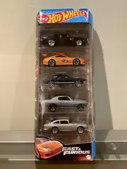 Hot Wheels~Fast & Furious~ 5 Pack~Dodge~Toyota~Mustang~Chevelle~Aston Martin