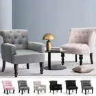 Artiss Armchair Accent Chair Sofa French Wooden Retro Wing Lounge Fabric Couch