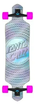 Skateboards Prismatic Dot Drop Through Longboard Cruzer, 9" x 36"