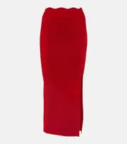 [Galvan] Galvan Delia scalloped midi skirt AU 14 red