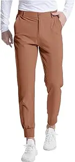 [Generic] Mens Golf Pants Lightweight Athletic Joggers Pants Relaxed Fit Flat Front Work Casual Travel Trousers with Pockets