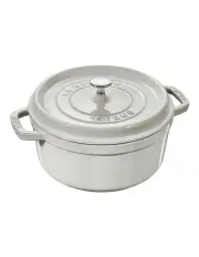 [Staub] Round Cocotte 20cm/2.2L in White Truffle