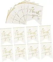 CALLARON 100pcs Creative Thank You Tags Elegant Labels for Weddings Showers Birthdays Thanksgiving Premium Quality Craft Versatile Decorative Tags