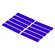 10Pcs 10"x2" Blank Engraving Name Plate Personalized Laser Printing Plate Blue