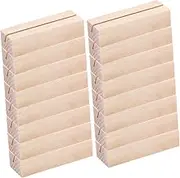 HEALSOPTHY 24Pcs Wooden Card Holders for Desk Table Number Stand Elegant Photo Display for Weddings Parties Events Flexible Design for Various Card Chic Wood Table Decoration