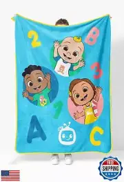 Sunny Side Up CoComelon Plush Throw Blanket - Measures 46 x 60 Inches - Super