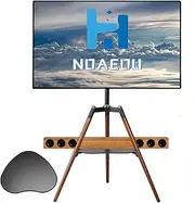NOAEOU Fit 32-65 inches Screen Floor TV Stand, Height Adjustable Studio Tripod Easel TV Display Stand for Bedroom, Living Room (Black)