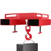 Forklift Lifting Hook, 6600lbs Capacity Forklift Lifting Hoist, Red Forklift Mobile Crane with Swivel Hook and Two Large T-Screws, Hook Forklift Lifting Hoist, Fork Lifting