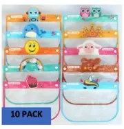 Kids Full Safety Face Shields Wrap-Around Protection Elastic Headband 10pc