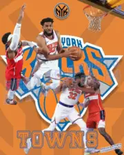 New York Knicks Lithograph print of Karl-Anthony Towns 2024