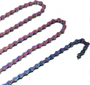 Bike Chain, Rust Proof Colorful Electroplating 6 7 8 Speed Chain For Road Mountain Bikes(1pcs, Dazzl