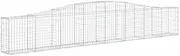 Arched Gabion Basket Set of 4 - Galvanised Iron Planters for Outdoor Garden, Landscaping & Decoration - Durable & Rust-Resistant