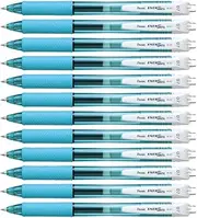 Pentel Energel-X Liquid Gel Pen 0.7mm Medium Nib Sky Blue Barrel Black Ink, Box of 12 Pens (BL107S-A)
