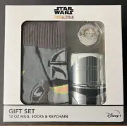 Star Wars Mandalorian Gift Set (12 Oz. Mug, Socks & Keychain) (Disney+)