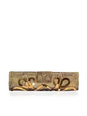 Gold Sequinned Long Clutch