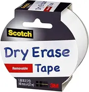 Scotch Dry Erase Removable Tape 48mm x 4.57m 1905R-DE-WHT