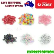 100pcs 6x6mm Square Beads Letters Alphabet Dice DIY Jewellery Making Moon Love H