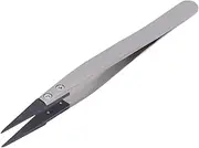 Pointed Tip Tweezers, Anti Static Carbon Fiber Plastic Tweezers for Microelectronics, Aerospace, Automotive
