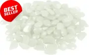 Glow in the Dark Pebbles - 100PCS Luminous Stones for Aquarium & Garden, White