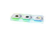 Lian Li Uni Fan 120mm SL Wireless ARGB 4-Pin PWM White Fan with 1.6in LCD Display and Controller - 3 Pack (12SLLCD1W3W)
