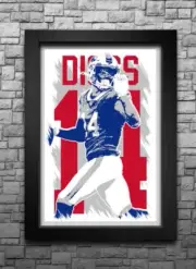 STEFON DIGGS art print/poster BUFFALO BILLS FREE S&H! JERSEY P7
