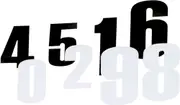 [Moose Offroad] Moose Racing Race Number 1, sticker , color: White , size: 11 cm