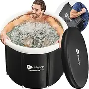Lifepro Ice Tub for Cold Plunge with Lid and Storage Bag - Lightweight, Durable Cold Plunge Tub Ice Baths at Home - Portable Ice Bath Tub for Adults and Athletes, Outdoor Cold Water Ice Plunge Tub
