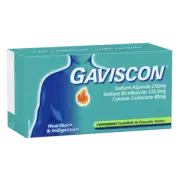 Gaviscon Heartburn & Indigestion Relief 48 Chewable Tablet - Peppermint