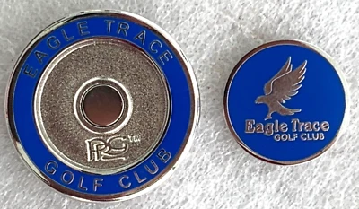 EAGLE TRACE GOLF CLUB MAGNETIC COIN DOUBLE SIDED GOLF BALL MARKER C14