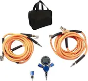 Outran 4 Tire Inflation Deflation System with Digital Tire Gauge Manifold Closed Flow Air Chuck,Flexible 3/8 300psi Hybrid Air Hose