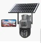Solar Security Camera Outdoor Dual Lens