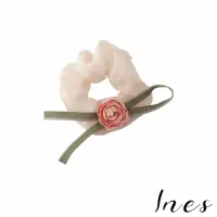 在飛比找momo購物網優惠-【INES】山茶花髮夾 緞帶髮夾/法式復古氣質山茶花緞帶造型