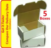 5 x 400 Count Cardboard Trading Cards Storage Box Yugioh Pokemon MTG Sports AFL