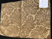 CARLETON V La Reine in Gold 13 3/4 x 19 1/4" Wool Linen Damask Fabric Sample