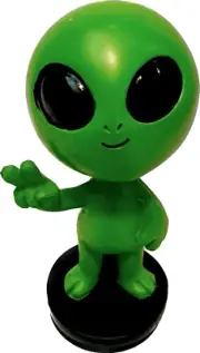 UFO Alien Peace Bobble Head Doll