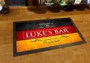 Personalised German Flag Welcome Beer label Bar runner counter mat