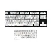 ANYMOB Keycap Keyboard White Notes Theme 125 Keys Switch Mechanical Custom Cute Anime Personalized Keys