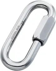 Maillon Rapide Quick Link Long Plated Carabiner Steel - 8mm (5/16") - Pack of 1
