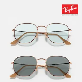 【RayBan 雷朋】六角形金屬變色太陽眼鏡(RB3548N-91310X 54mm 變色鏡片)